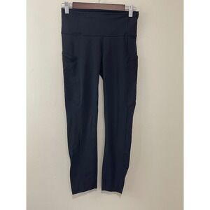 Lululemon Fast Free High-Rise Crop‎ II 23" Non-Ref Nulux Womens 6 Black LW6BCXS